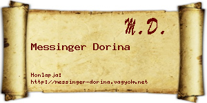 Messinger Dorina névjegykártya
